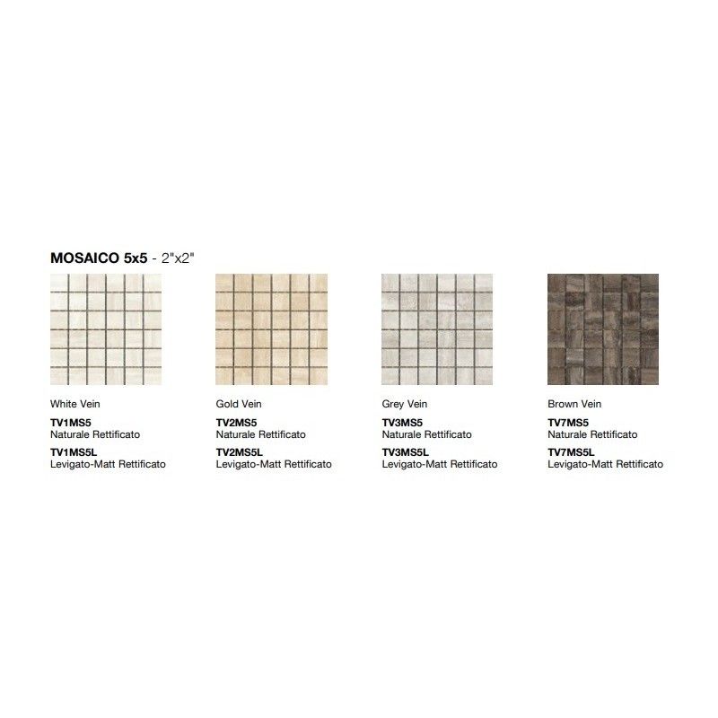 TOUCHSTONE GREY VEIN MOSAIK 5X5 SQ. - COEM 0TV3MS5