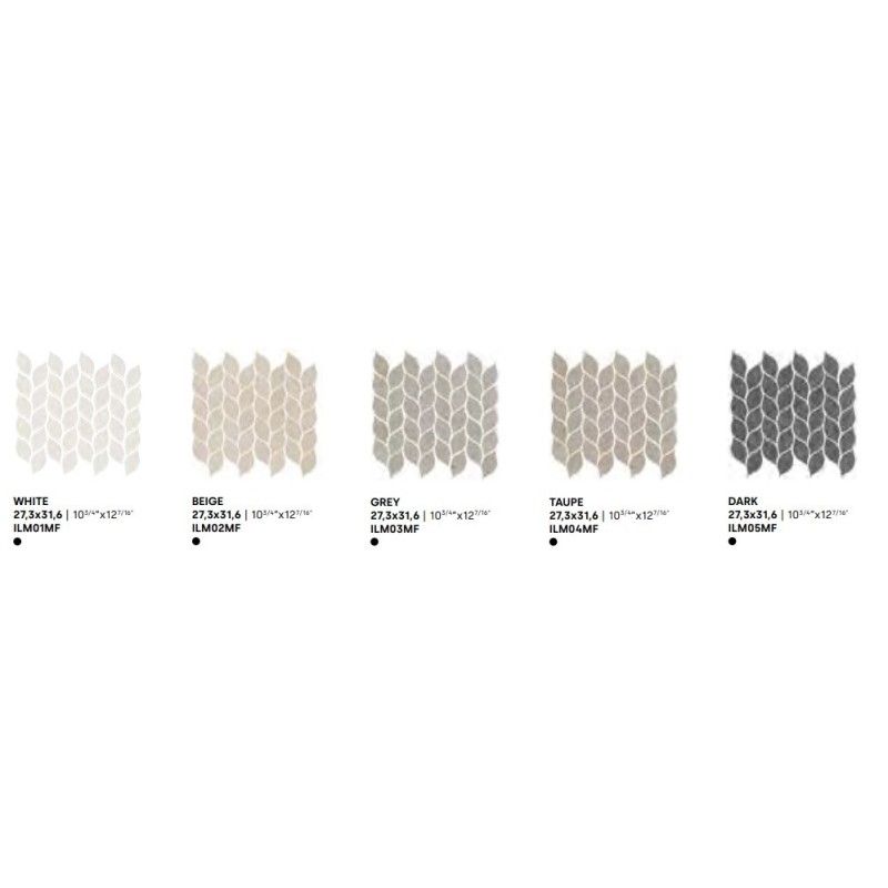 LIMESTONE  TAUPE MOSAIC FOGLIE  27,3X31,6 - IMPRONTA ILM04MF IMPRONTA - 1