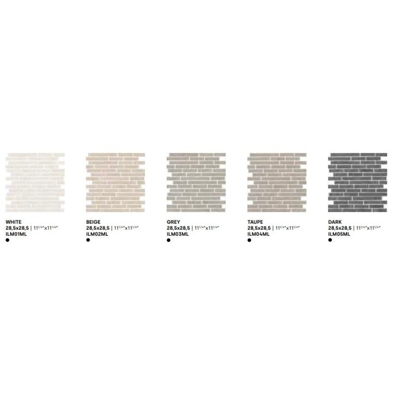 LIMESTONE  TAUPE MOSAIC LISTELLI  28,5X28,8 - IMPRONTA ILM04ML IMPRONTA - 1