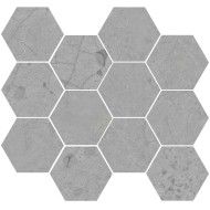 CRACKED GREY NAT MOSAICO HEX 30X28 - CERAMICAS APARICI APARICI CERAMICA - 1