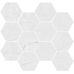 CRACKED WHITE NAT MOSAIQUE HEX 30X28 - CERAMICAS APARICI APARICI CERAMICA - 1