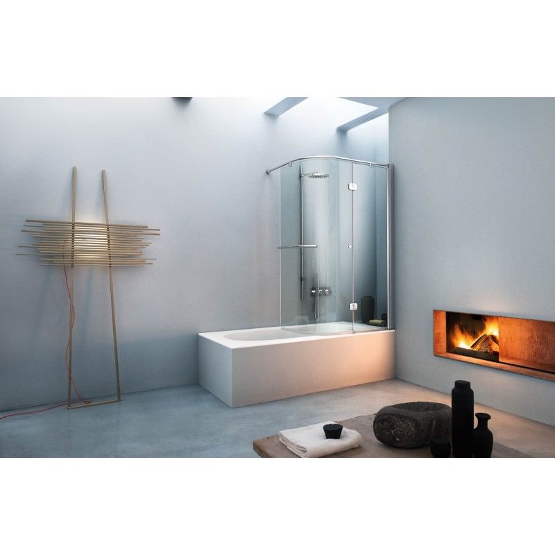 TANKS Box Folding shower wall for VISMARA VETRO bathtub