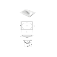 SOFT P46 LAVABO ENCASTRABLE 61 BLANC sans trou - DISEGNO CERAMICA DISEGNO CERAMICA - 3