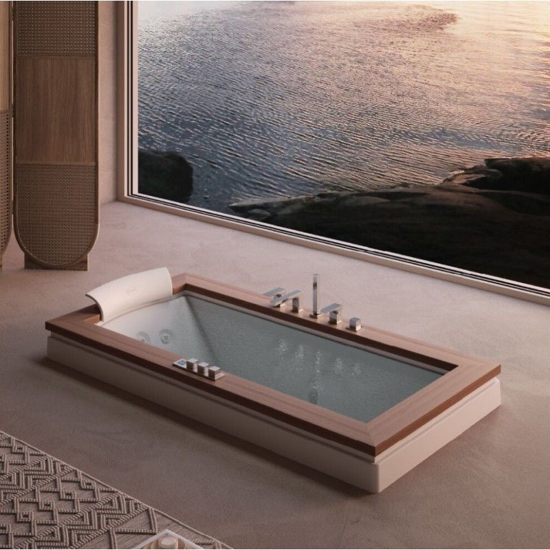 Aura Uno Baignoire Bois 180x90 h66cm SX Jacuzzi