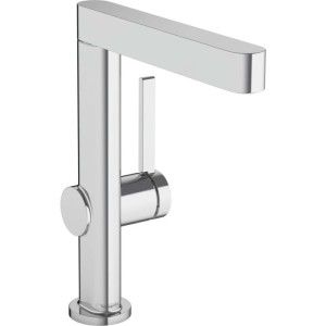 FINORIS Single lever basin mixer 230 with swivel spout and Hansgrohe push-open HANSGROHE - 1