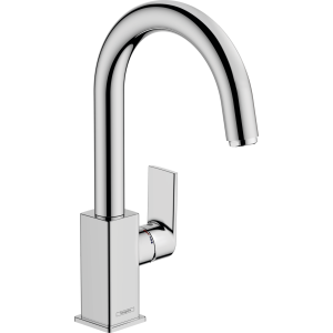 VERNIS SHAPE Single lever basin mixer with adjustable spout and Hansgrohe pull-rod HANSGROHE - 1