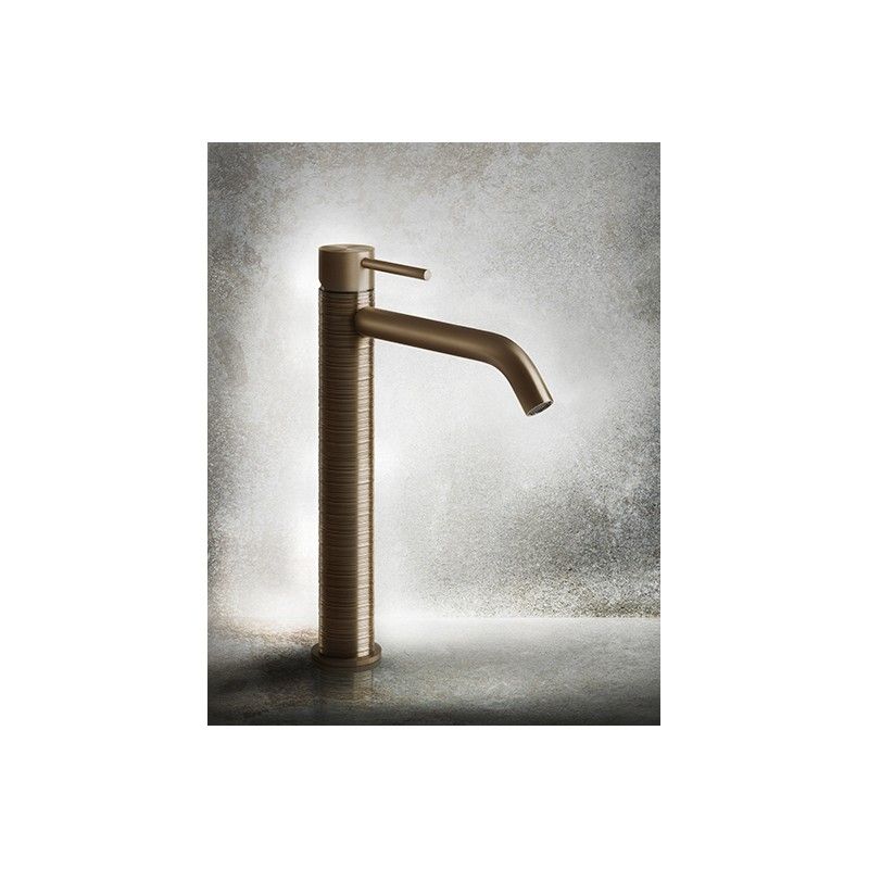 TRAME High basin mixer with long spout without waste with GESSI connection hoses GESSI SPA  - 2