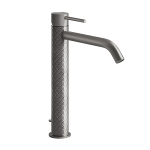 INTRECCIO Waschtisch-Hochmischer mit langem Auslauf und Ablaufgarnitur mit GESSI-Anschlussschläuchen GESSI SPA  - 2