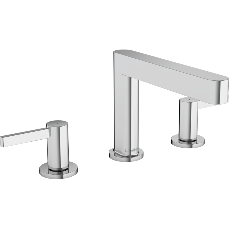 FINORIS 3-hole basin mixer 110 with Hansgrohe push-open HANSGROHE - 1