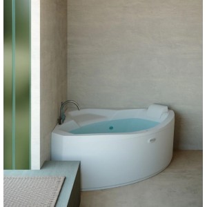 Uma Jacuzzi Eck-Whirlpool glänzendes Weiß