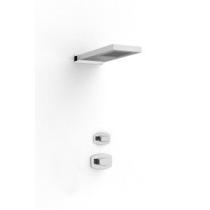 Shirò Pomme de douche mural SLIM  avec pluie - 500 x 220 mm - Rubinetteria Zazzeri 1100 0424 A00  - 1