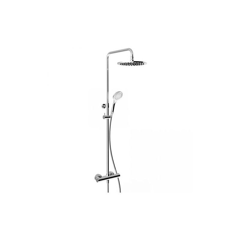 DUSCHSÄULE Wandmontierte Thermostat-Duschsäule, Umsteller, Ø300 Duschkopf, 1,5 m flexibler Schlauch und GESSI-Handbrause GESSI S