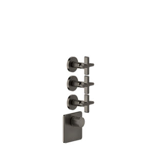 INCISO WELLNESS Partie extérieure Mitigeur thermostatique mural haut débit 3 sorties GESSI indépendantes GESSI SPA  - 2