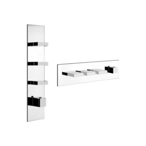 RETTANGOLO WELLNESS Partie extérieure Mitigeur thermostatique mural haut débit 3 sorties GESSI indépendantes GESSI SPA  - 2