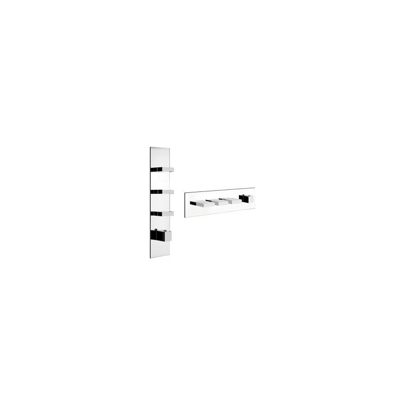 RETTANGOLO WELLNESS External part Wall mounted high flow thermostatic mixer 3 independent GESSI outlets GESSI SPA  - 2