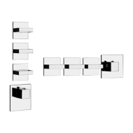 RETTANGOLO WELLNESS External part Wall mounted high flow thermostatic mixer 3 independent GESSI outlets GESSI SPA  - 2