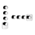 TONDO WELLNESS External part Wall mounted high flow thermostatic mixer 3 independent GESSI outlets GESSI SPA  - 2