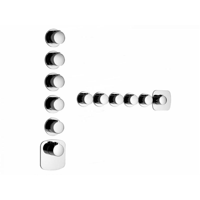 TONDO WELLNESS External part Wall mounted high flow thermostatic mixer 5 independent GESSI outlets GESSI SPA  - 2