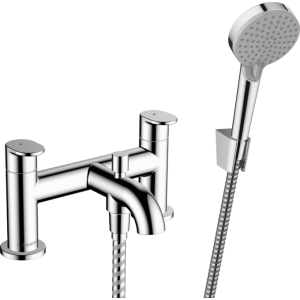 VERNIS BLEND 2-Loch Wannenrandarmatur mit Umsteller und Hansgrohe Handbrause HANSGROHE - 1