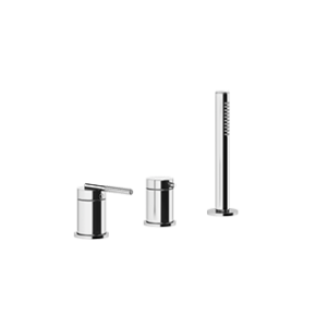 Groupe bord de bain 3 trous GEAR avec inverseur, flexible 1,5m et douchette anticalcaire GESSI GESSI SPA  - 2
