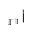 GEAR 3-Loch Wannenrandgruppe mit Umstellung, 1,5m Brauseschlauch und GESSI Antikalk-Handbrause GESSI SPA  - 2