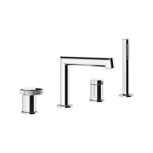 RING Groupe bain 4 trous avec bec, inverseur, flexible 1,5m et douchette anticalcaire GESSI GESSI SPA  - 2