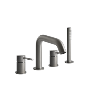 BATH316 Groupe bain 4 trous avec bec, inverseur, flexible 1,5m et douchette anti-calcaire GESSI GESSI SPA  - 2