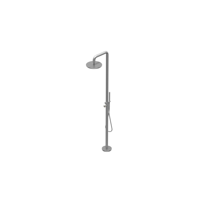 Diameter35 Inox Concrete Ritmonio floor-standing shower column