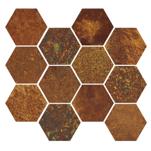 CORTEN OXIDUM NAT MOSAIQUE HEX 30X28 - APARICI APARICI CERAMICA - 1