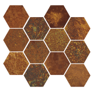 CORTEN OXIDUM NAT MOSAICO HEX 30X28 - APARICI APARICI CERAMICA - 1