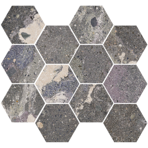 LITHOPS LIPAN STAMP NAT MOSAIQUE HEX 30X28 - APARICI APARICI CERAMICA - 1
