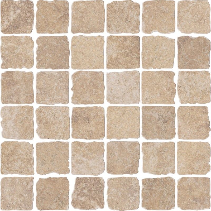 Pietra d'Assisi Mosaico 4,7x4,7 Noce Spaccatella DECORI 30x30 - CERDOMUS 69195 CERDOMUS - 1