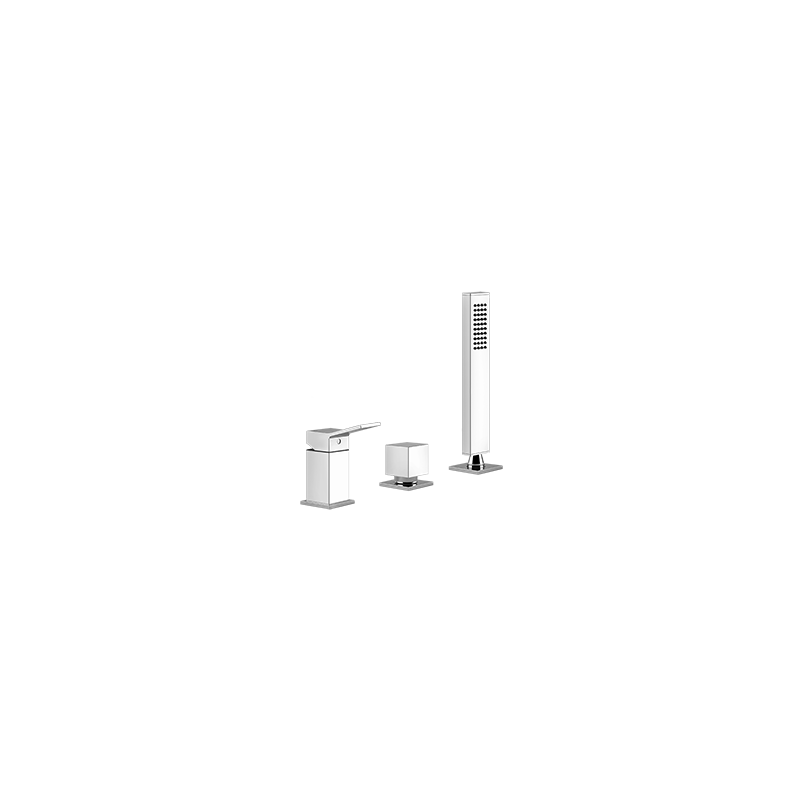 GESSI RETTANGOLO K 3-hole deck-mounted bathtub mixer