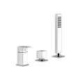 RETTANGOLO Gruppo bordo vasca 3 fori GESSI - finitura Chrome