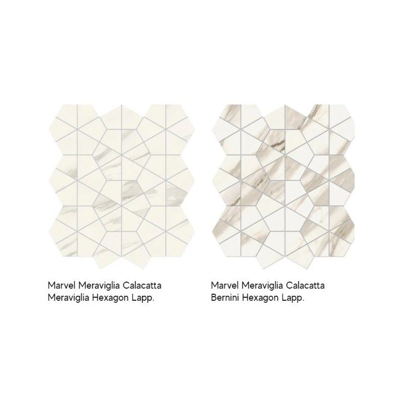 MARVEL MERAVIGLIA CALACATTA BERNINI HEXAGON GELAEPPT 40,3X46,6 - ATLAS CONCORDE AJQZ CERAMICHE ATLAS CONCORDE - 1