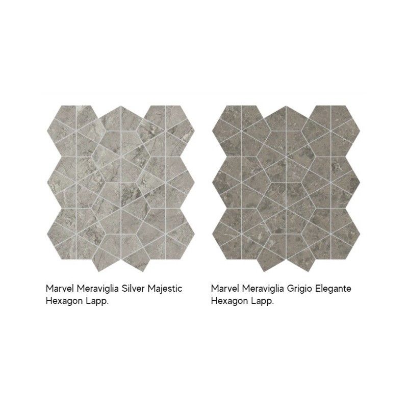 MARVEL MERAVIGLIA SILVER MAJESTIC HEXAGON RODEE 40,3X46,6 - ATLAS CONCORDE AJQ0 CERAMICHE ATLAS CONCORDE - 1