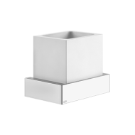 Gessi RETTANGOLO white wall-mounted glass holder