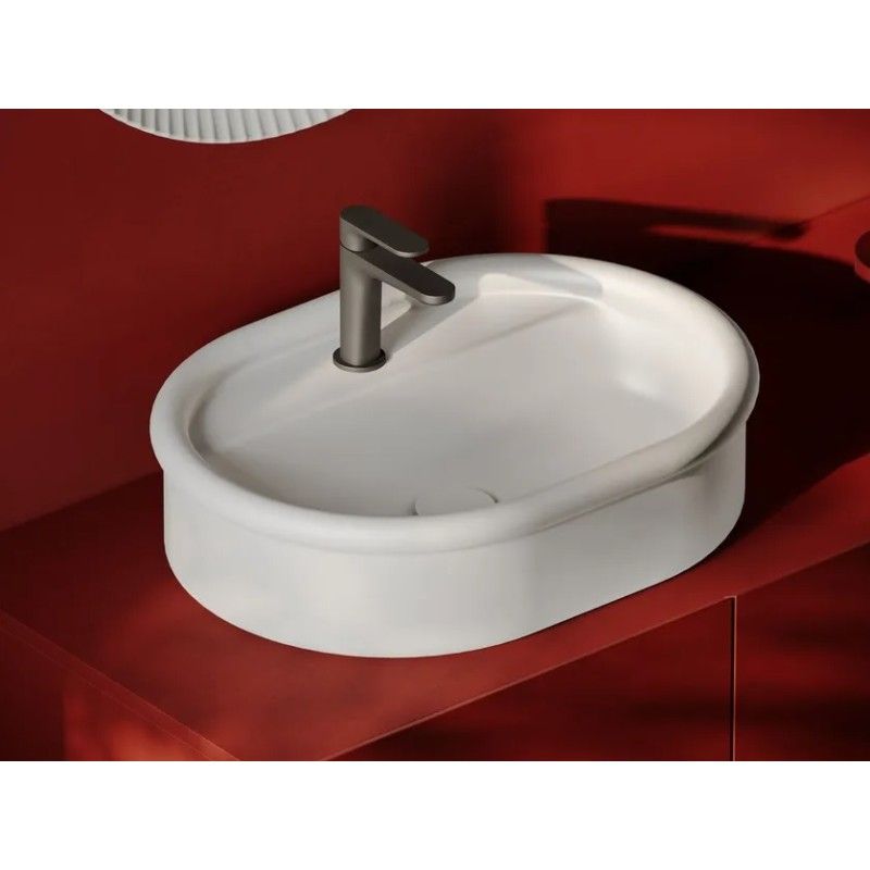 Aufsatz Waschbecken Glaenzed Weiss BRERA 60x45 h15,5 Artceram ARTCERAM - 4