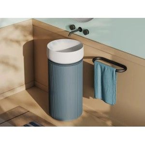 Runder Schrank 40 H72 für Aufsatzwaschbecken mit Ablaufgarnitur aus Chrom inklusive OPERA Artceram ARTCERAM - 1