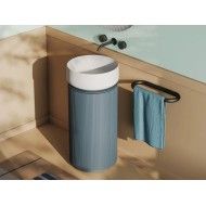 Round cabinet 40 h72 for countertop washbasins with threaded chrome waste included OPERA Artceram ARTCERAM - 1