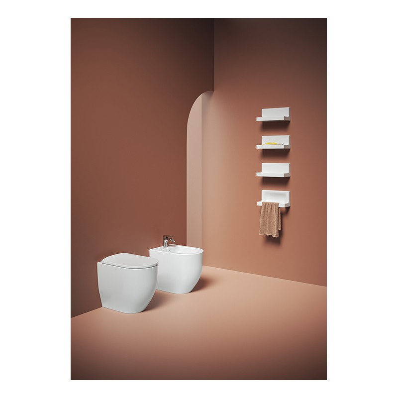 Artceram Monet Plus flush wall-mounted bidet, glossy white