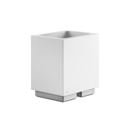 RETTANGOLO GESSI white standing glass – modern bathroom accessory