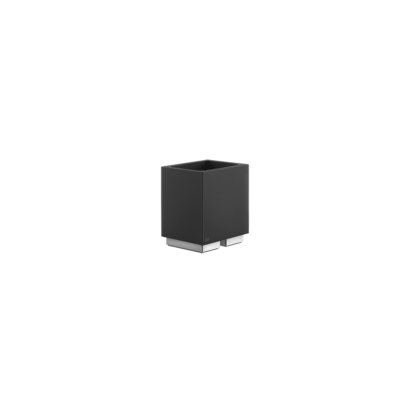 GESSI Rettangle Accessoires – schwarzes Standglas