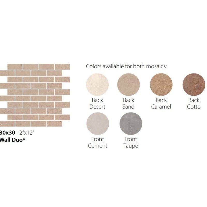 WALL DUO 30X30 BACK DESERT - CERAMICA SANT'AGOSTINO CSAWDBDE30 CERAMICA SANT'AGOSTINO - 1