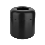 Goccia black GRES waste paper bin by GESSI
