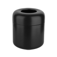 Goccia black GRES waste paper bin by GESSI