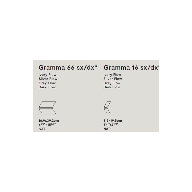 WATERFALL GRAMMA 16,9x39,2 SX SILVER FLOW NAT - LEA CERAMICA LGZWFS3 LEA CERAMICHE - 1