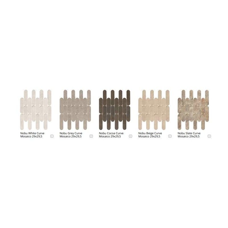 NOBU WHITE CURVE MOSAIC 29X29,5 MATT - FAP CERAMICHE fRNA FAP CERAMICHE - 1