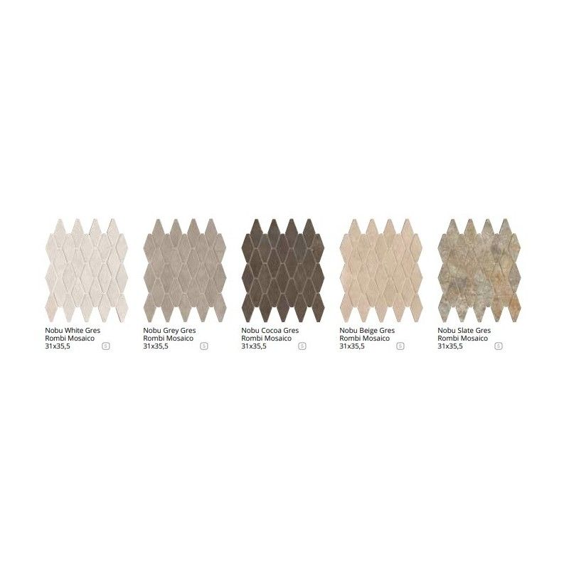 NOBU WHITE GRES ROMBI MOSAIC 31X35,5 MATT - FAP CERAMICHE fRW5 FAP CERAMICHE - 1