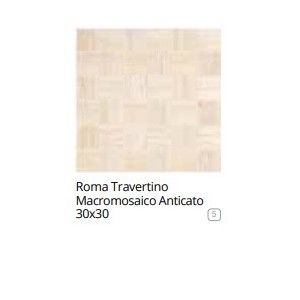 ROMA TRAVERTINO MACROMOSAIQUE 30X30 ANTICATO - FAP CERAMICHE fMAA FAP CERAMICHE - 1
